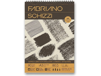 FABRIANO BLOCK SCHIZZENPAPIER 20% BAUMWOLLE A3 90GRAM 80BLATT