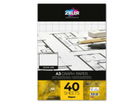 ZIELER GRAPH PAPER PAD A3 MILLIMETER PAPIER 40 BLATT 80 GR