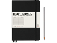 LEUCHTTURM HARDCOVER SCHWARZ LINIERT 249 BLATT A5