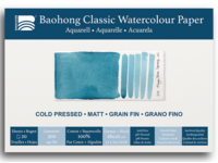 BAOHONG AQUARELLPAPIER CLASSIC BLOCK 18X26CM MEDIUM 20 BLATT
