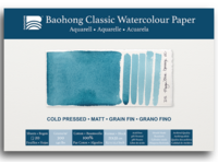 BAOHONG AQUARELLPAPIER CLASSIC BLOCK 21X31CM MEDIUM 20 BLATT