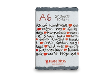 KHADI INDIA HADERNPAPIER A6 150G/M² MEDIUM 20 BLATT DUNKELGRAU
