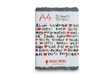 KHADI INDIA HADERNPAPIER A4 150G/M² MEDIUM 20 BLATT DUNKEL GRAU