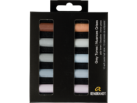 REMBRANDT SOFTPASTEL SET GREY TONES HALBE KREIDEN 10X