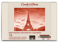 CONTÉ À PARIS ESQUISSE BOX SET IN METALLBOX 15 TEILIG