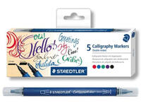 STAEDTLER CALLIGRAPHY MARKERS SET 5 STUKS OP=OP