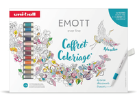 UNI-BALL EMOTT FINELINER SET ENTSPANNTES AUSMALEN 17X