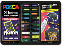 UNI POSCA MARKERSET GROOVY 20STUKS