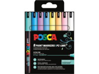 UNI POSCA MARKER SET SOFT COLOURS PC1MR  8X
