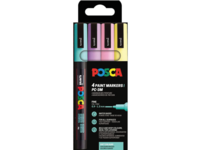 UNI POSCA MARKER SET SOFT COLOURS PC3M  4X