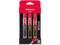 AMSTERDAM ACRYL MARKER SET 3 STÜCK METALL