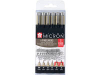SAKURA PIGMA MICRON FINELINER SET 4 + 2 GRATIS