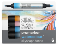 WINSOR & NEWTON WATER COLOUR MARKER SET 6X HIMMELTÖNE