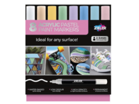ZIELER ACRYLMARKER SET MEDIUM 2,5MM 8 STÜCK PASTELL