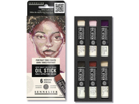 SENNELIER OIL STICK 12ML SET PORTRAIT DARK TONES 6X