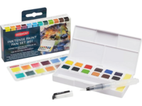 DERWENT INKTENSE AQUARELL REISE-SET 1 12 NÄPFCHEN + WASSERTANKPINSEL