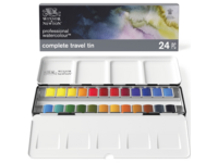 WINSOR & NEWTON AQUARELLFARBEN SET COMPLETE TRAVEL TIN 24X 1/2 NAPF