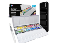ZIELER AQUARELLSET METALLIC HALBNAPF 24X