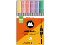 MOLOTOW ONE4ALL MARKERSET TWIN 1,5+4MM PASTEL CLASSIC 6X