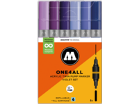 MOLOTOW ONE4ALL MARKERSET TWIN 1,5+4MM VIOLET 6X