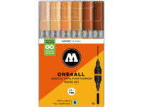 MOLOTOW ONE4ALL MARKERSET TWIN 1,5+4MM WOOD 6X
