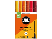 MOLOTOW ONE4ALL MARKERSET 127HS 2MM HOT 6X