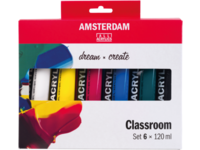 TALENS AMSTERDAM 6 x 120ML CLASSROOM ACRYLSET