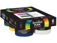SPEEDBALL FLEX SCREEN PRINTING FABRIC INK 118ML SET 6X