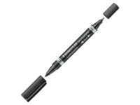 STAEDTLER LUMOCOLOR PERMANENT DUO F/M 348 ZWART