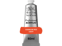 WINSOR & NEWTON PROFESSIONAL ACRYLIC 60ML 100 CADMIUM RED LIGHT