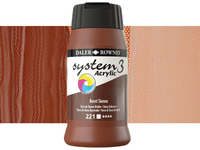 ROWNEY SYSTEM 3 ACRYL 500ML 221 S1 BURNT SIENNA