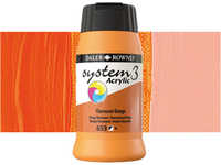 DALER ROWNEY SYSTEM 3 ACRYL 500ML 653 FLUORESCENT ORANGE
