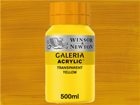 WINSOR & NEWTON GALERIA 500ML 653 TRANSPARENTGELB