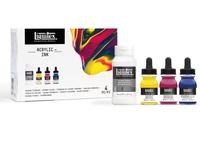 LIQUITEX ARTIST ACRYLIC INK SET POURING PRIMARY COLORS 3X30ML
