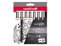 UNI PIN FINELINER SET HANDLETTERING WORKSHOP 12X OP=OP