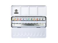 SCHMINCKE AKADEMIE AQUARELL MALKASTEN 12X 1/2 NAPF + LEER