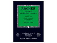 ARCHES AQUARELLBL. GRAIN FIN 300G/M2 23x31 12BL.KOPFGELEIMT