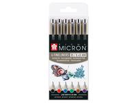 PIGMA MICRON FINELINER SET 0,45MM 6 BASIS FARBEN