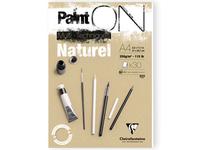 CLAIREFONTAINE PAINT-ON A4 BLOCK NATURAL PAPIER 250GR 30BL.