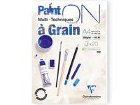 CLAIREFONTAINE PAINT-ON A4 A GRAIN  BLOCK 250GR 20 BLATT