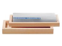 PFEIL ECHTER ARKANSAS ABZIEHSTEIN IM HOLZKASTEN 125X50MM