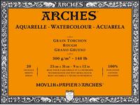 ARCHES BLOCK 300GR 23X31CM TORCHON 20BLATT 4 SEITIG VERLEIMT
