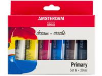 AMSTERDAM STANDARD SERIE ACRYLFARBEN SET 6 X 20ML PRIMÄR