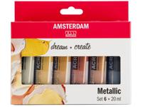 TALENS AMSTERDAM ACRYLSET 6 X 20ML METALLIC