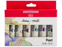 TALENS AMSTERDAM ACRYLSET 6 X 20ML PERLMUTT