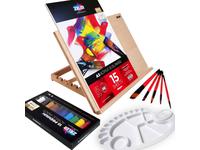 ZIELER ACRYLVERF SET PREMIUM EASEL 17X