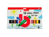 BRUYNZEEL KIDS MEGA POINTS VILTSTIFTEN SET 10 STUKS