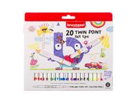 BRUYNZEEL KIDS TWIN POINT VILTSTIFTEN SET 20 STUKS