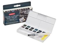 DERWENT TINTED CHARCOAL PAINT PAN 12ER SET