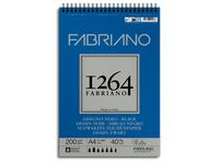 FABRIANO 1264 SCHWARZES ZEICHENPAPIER A4 200GR BLOCK